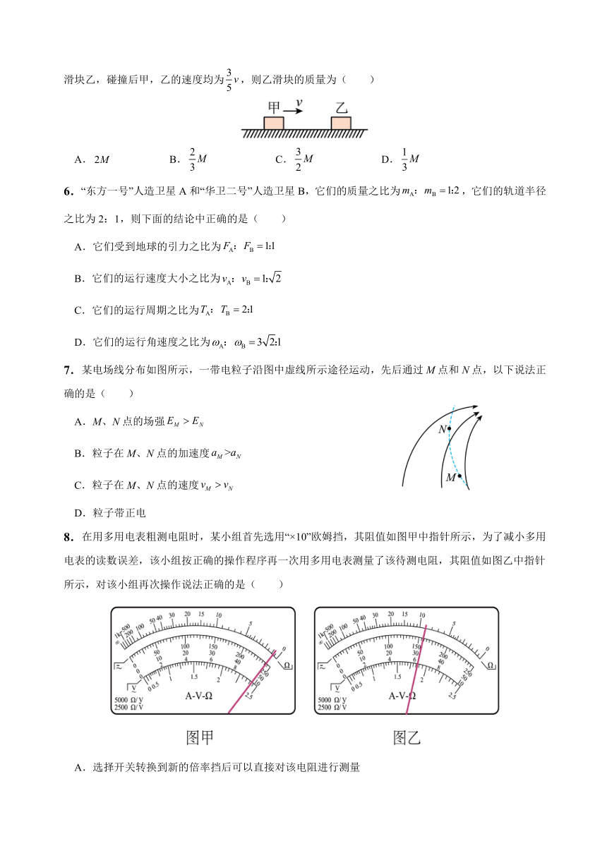 甘肃省天水市甘谷县第四中学2022-2023学年高二下学期7月期末考试物理试题（含解析）