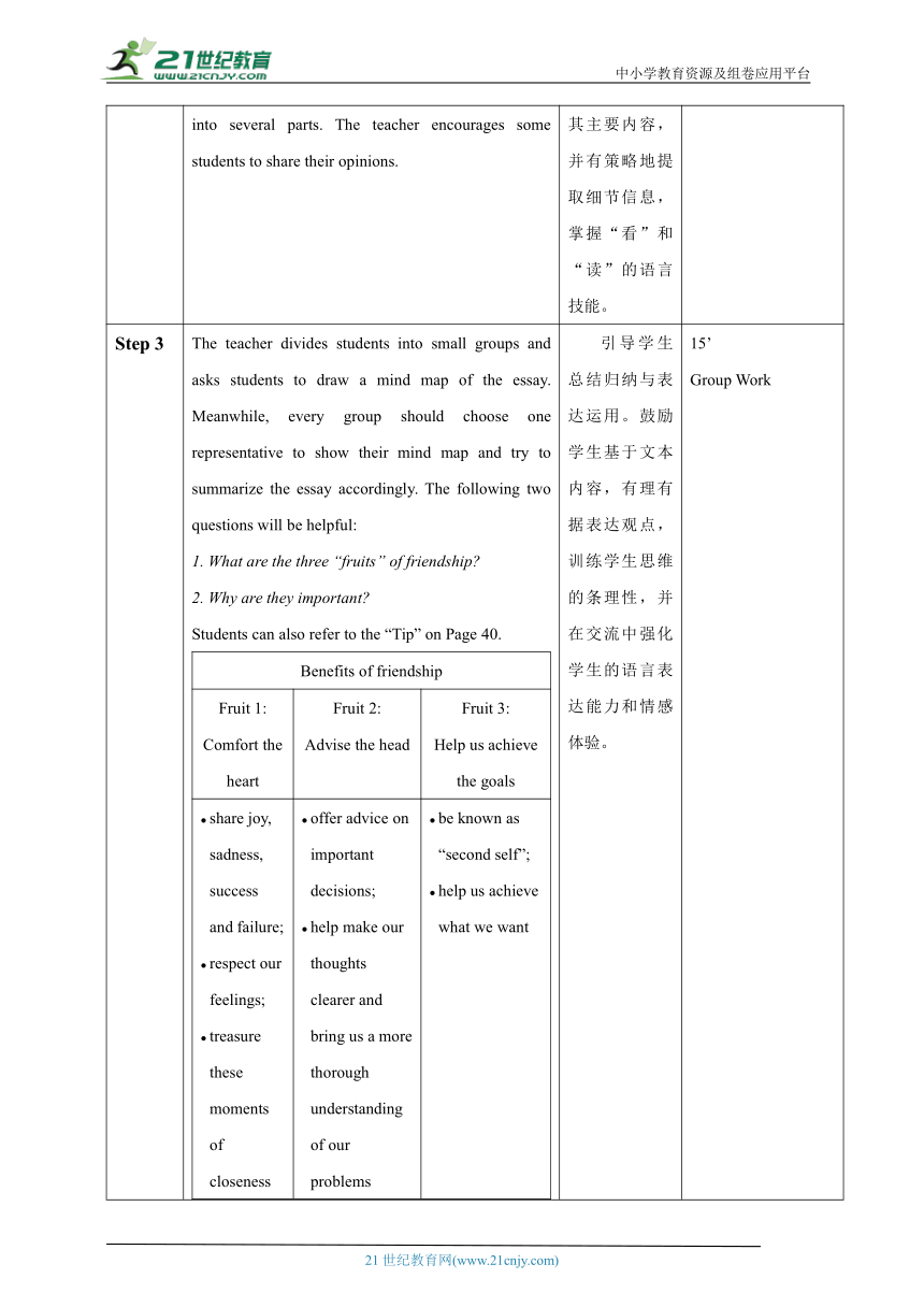 Unit 3 Getting along with others_Extended reading 教案