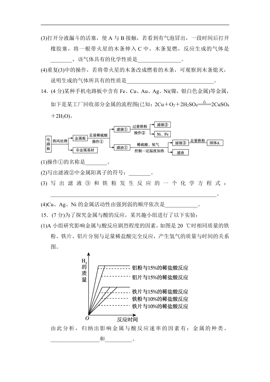 人教版九年级化学下册综合能力测试卷(二)（word版 含答案）