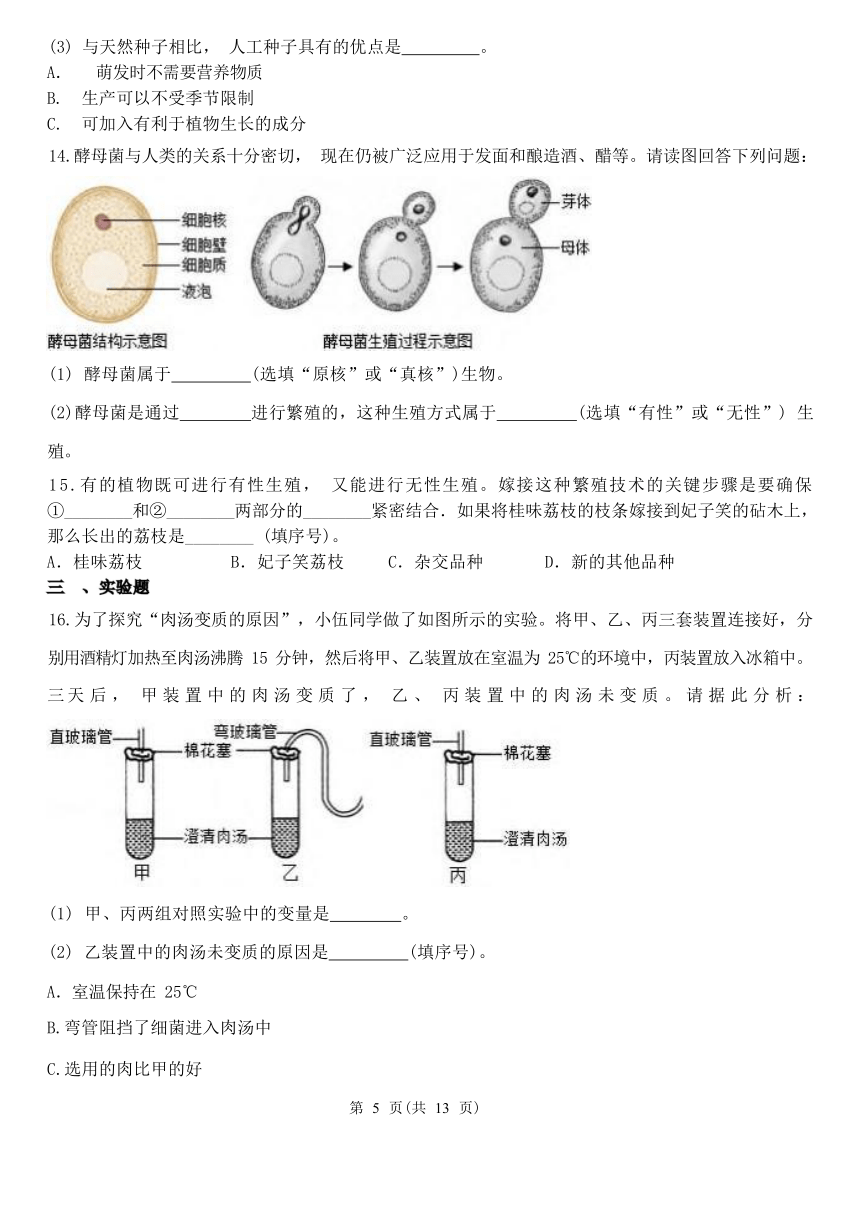 第1章 代代相传的生命 复习专题（1.4-1.6，含解析）