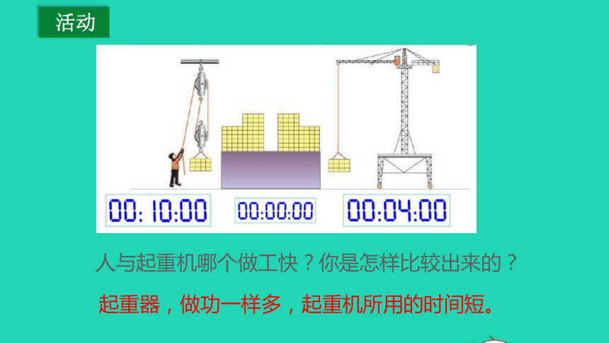 2020_2021学年九年级物理上册11.2怎样比较做功的快慢课件（26张）