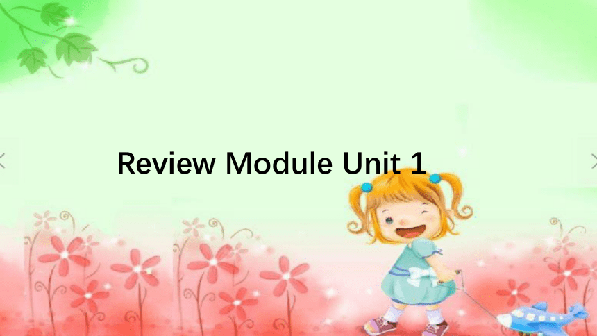 外研版（三起）三年级上册 Review Module Unit 1 课件(共25张PPT)