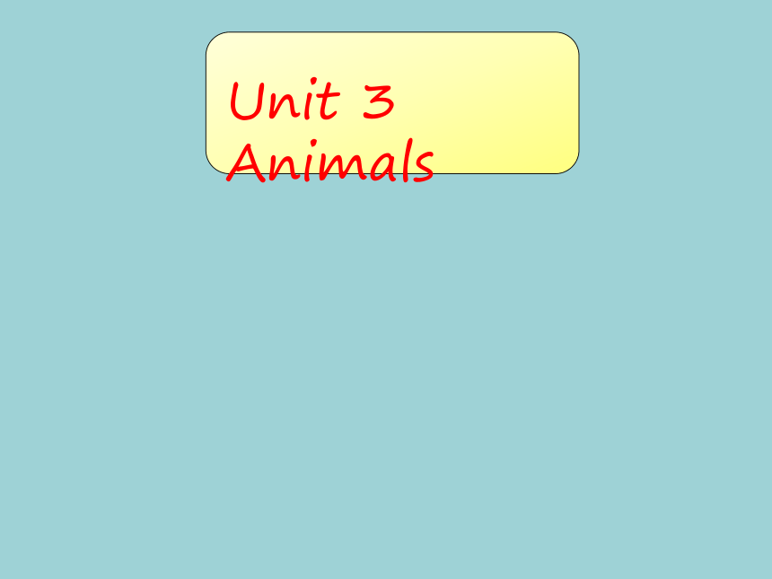 Unit 3 Animals 课件 （15张PPT）