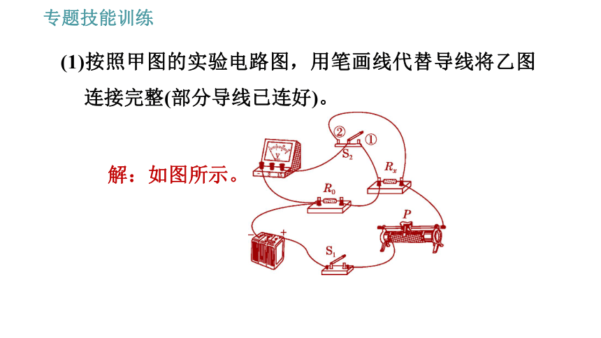 沪粤版九年级上册物理习题课件 专训 9.测量电阻的多种方法（28张）