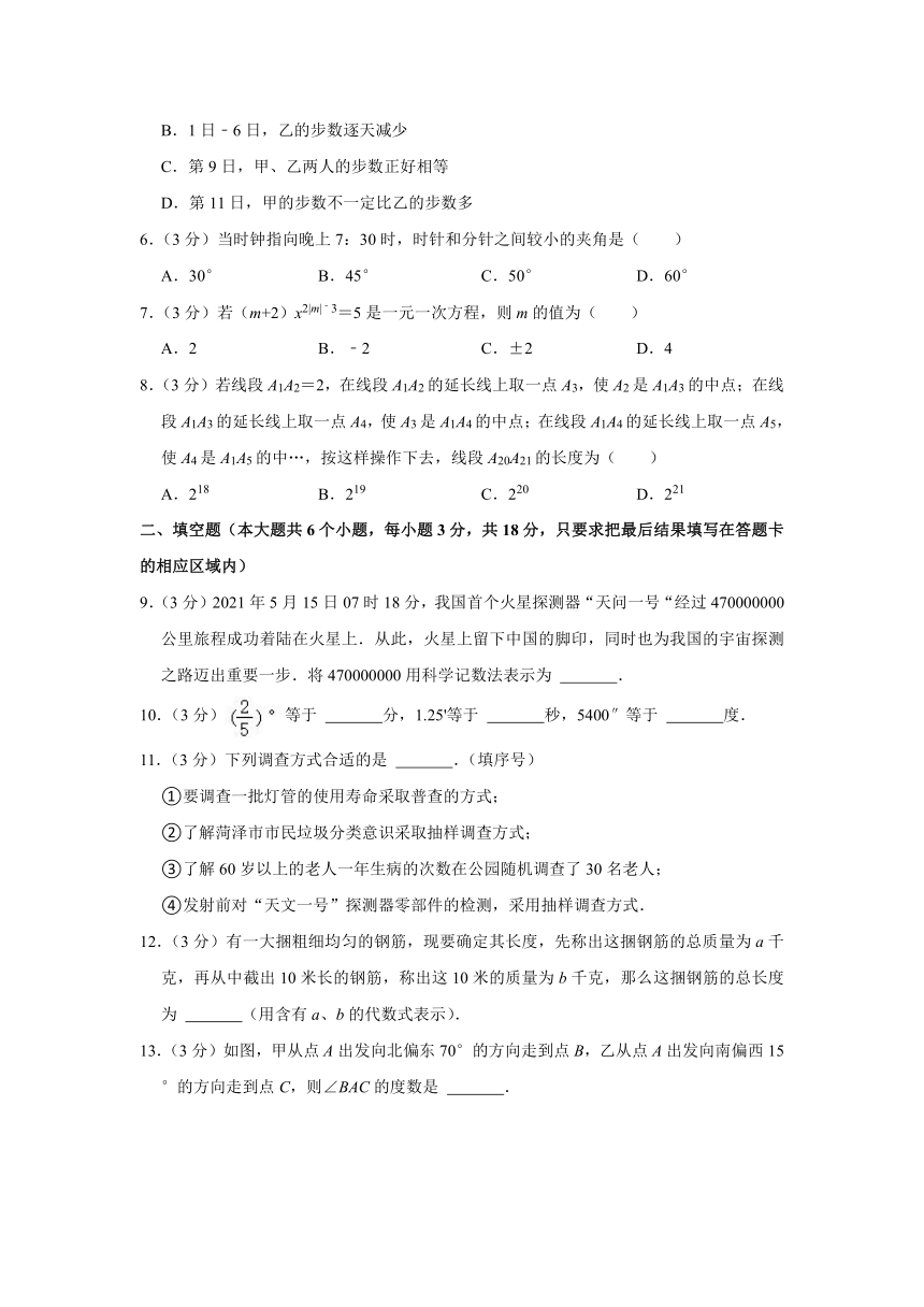 2021-2022学年山东省菏泽市鄄城县七年级（上）期末数学试卷（含解析）