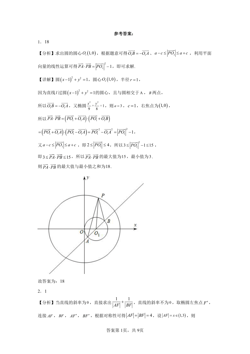 第八章解析几何专题1解几中线段比例的范围问题 学案（含解析） 2024年高考数学复习 每日一题之一题多解