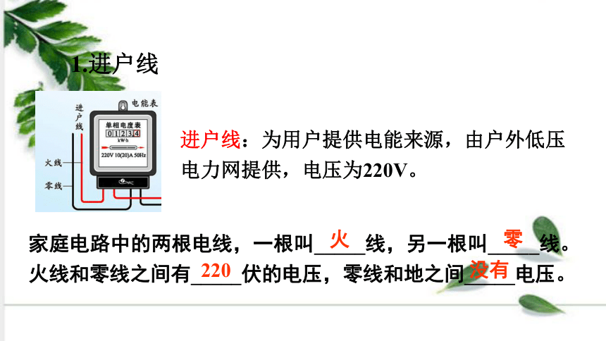 北师大版物理九年级13.5 家庭电路 课件（21张ppt)