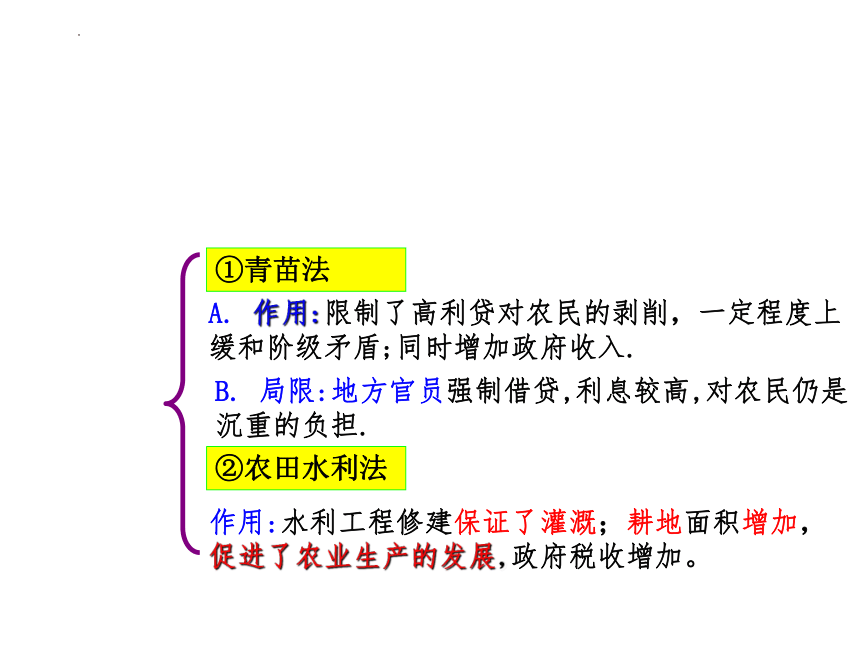 4.2王安石变法的主要内容 课件--人教版高中历史选修一