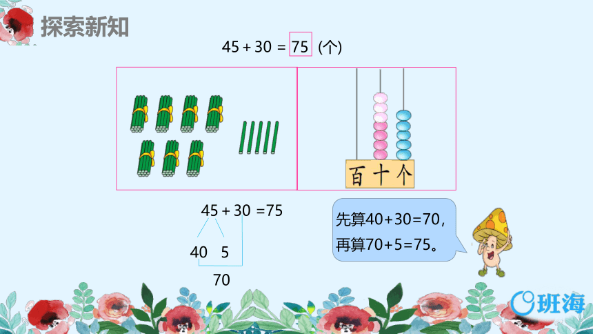 【班海精品】苏教版（新）一下-第四单元 2.两位数加整十数、一位数（不进位）【优质课件】