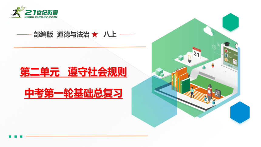 【2022届中考道法一轮基础总复习】八年级上册第二单元遵守社会规则总复习课课件(共78张PPT)