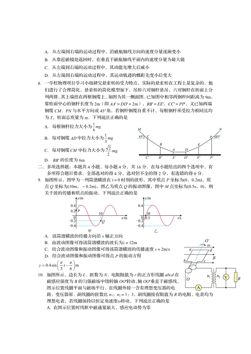 2023届山东省平度市高三下学期4月高考模拟检测（二）物理试题（含答案）