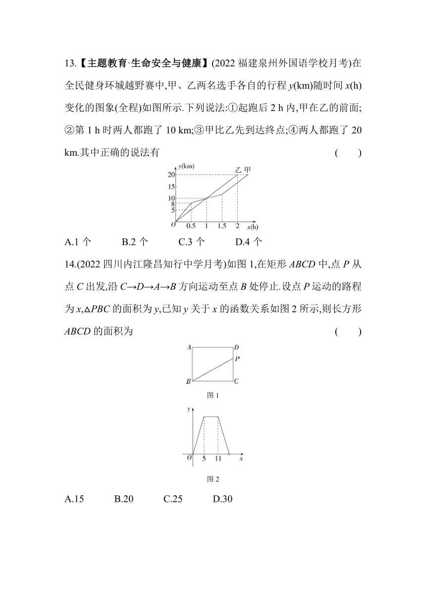 华东师大版数学八年级下册17.2函数的图象同步练习（含解析）