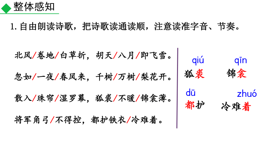 24 诗词曲五首《白雪歌送武判官归京》课件(共40张PPT)