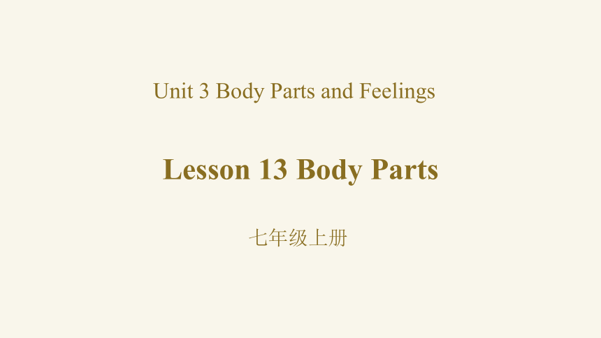 Unit 3 Lesson 13 Body Parts课件冀教版英语七年级上册(共38张PPT，内嵌音频)