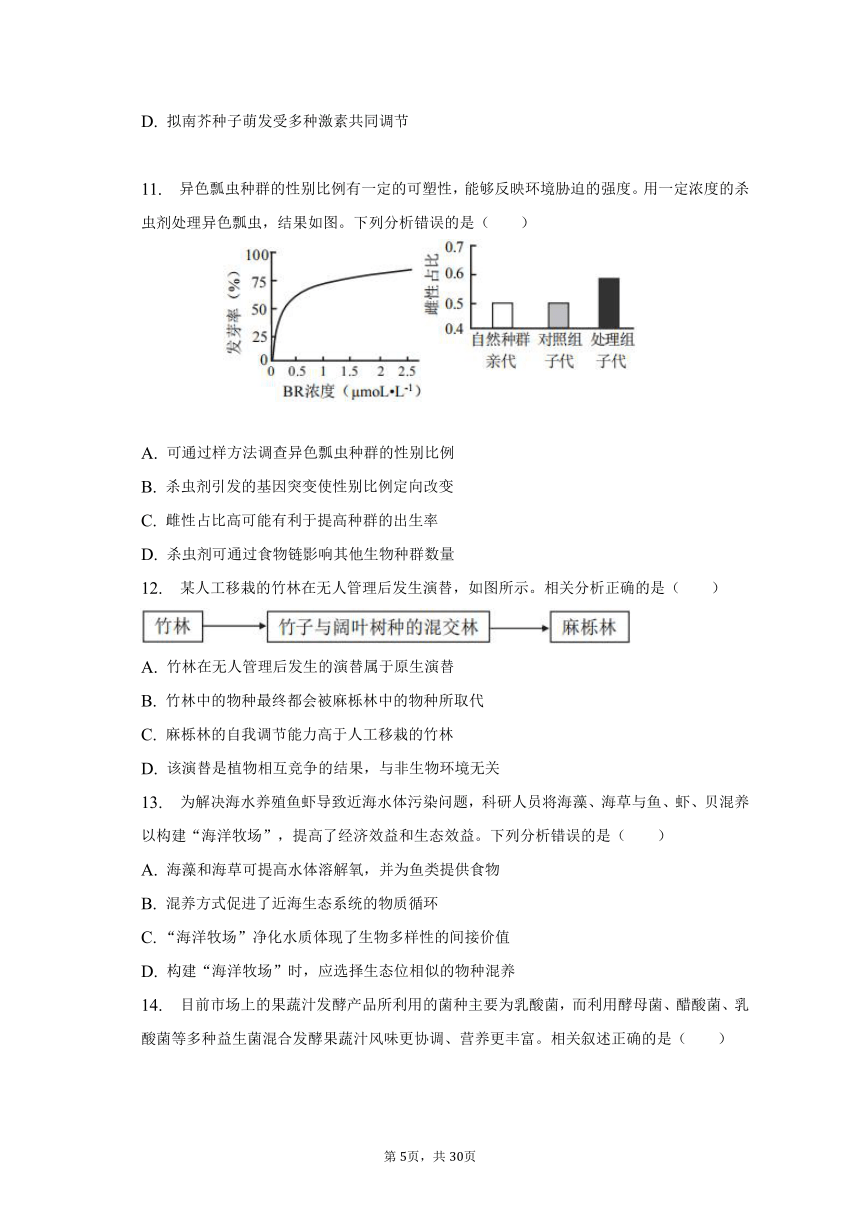 2022-2023学年北京市西城区高三（上）期末生物试卷（含解析）