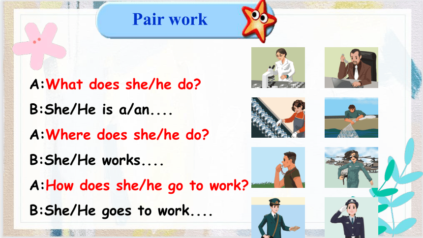 Unit 5 What does he do？ PB Read and write 课件(共26张PPT)