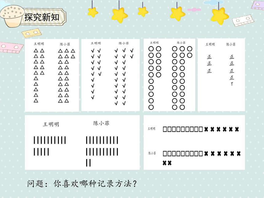 人教版小数二下 1.2不同方法整理数据 优质课件（17张PPT）