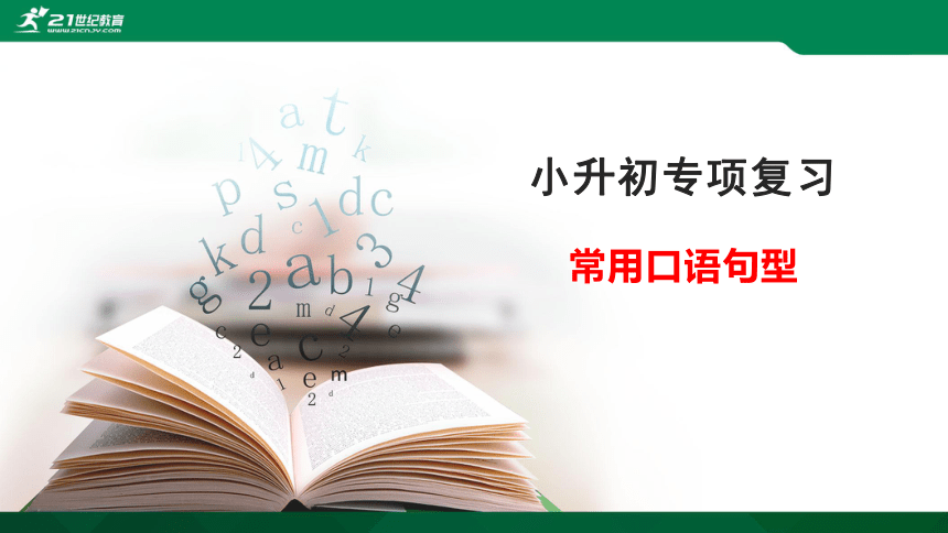 英语小升初专项复习——常用口语句型课件（共22张PPT）