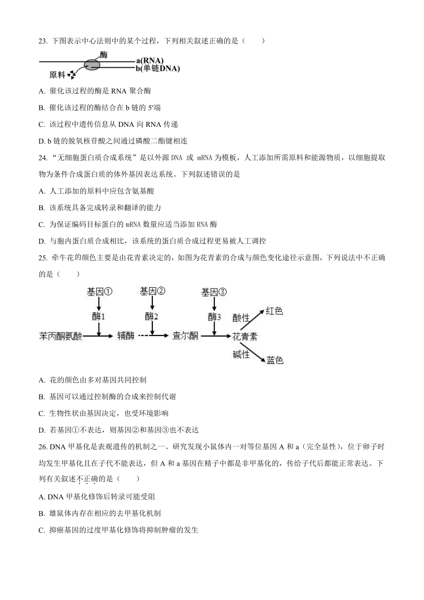 江苏省扬州市2022-2023学年高一下学期期末调研生物学试题（Word版含答案）