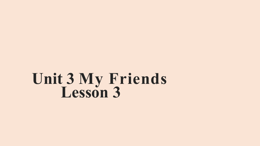 Unit 3 My Friends Lesson 3 参考课件(共13张PPT)