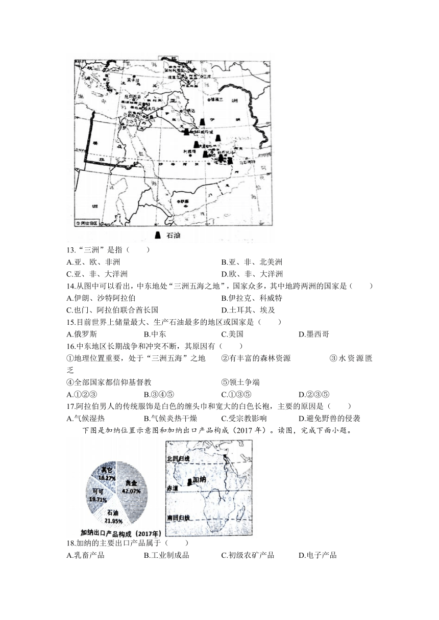 河南省南阳市西峡县2022-2023学年七年级下学期期中地理试题（含答案）