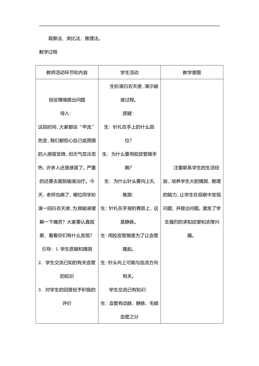 4.4.2血流的管道-血管导学案