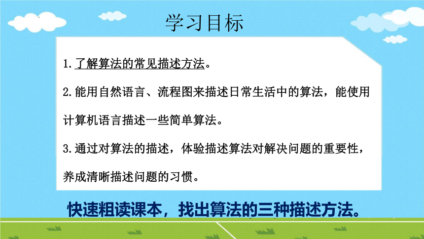 第2课 《算法的描述》课件 2022—2023学年青岛版（2019）初中信息技术第三册（27张PPT）