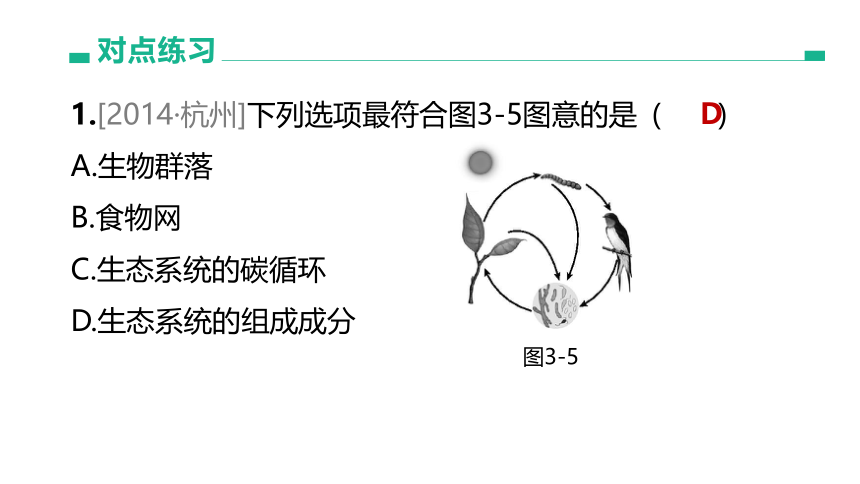 2022年浙江省中考科学一轮复习 第03课时　种群、群落、生态系统和生物圈（课件 46张PPT）