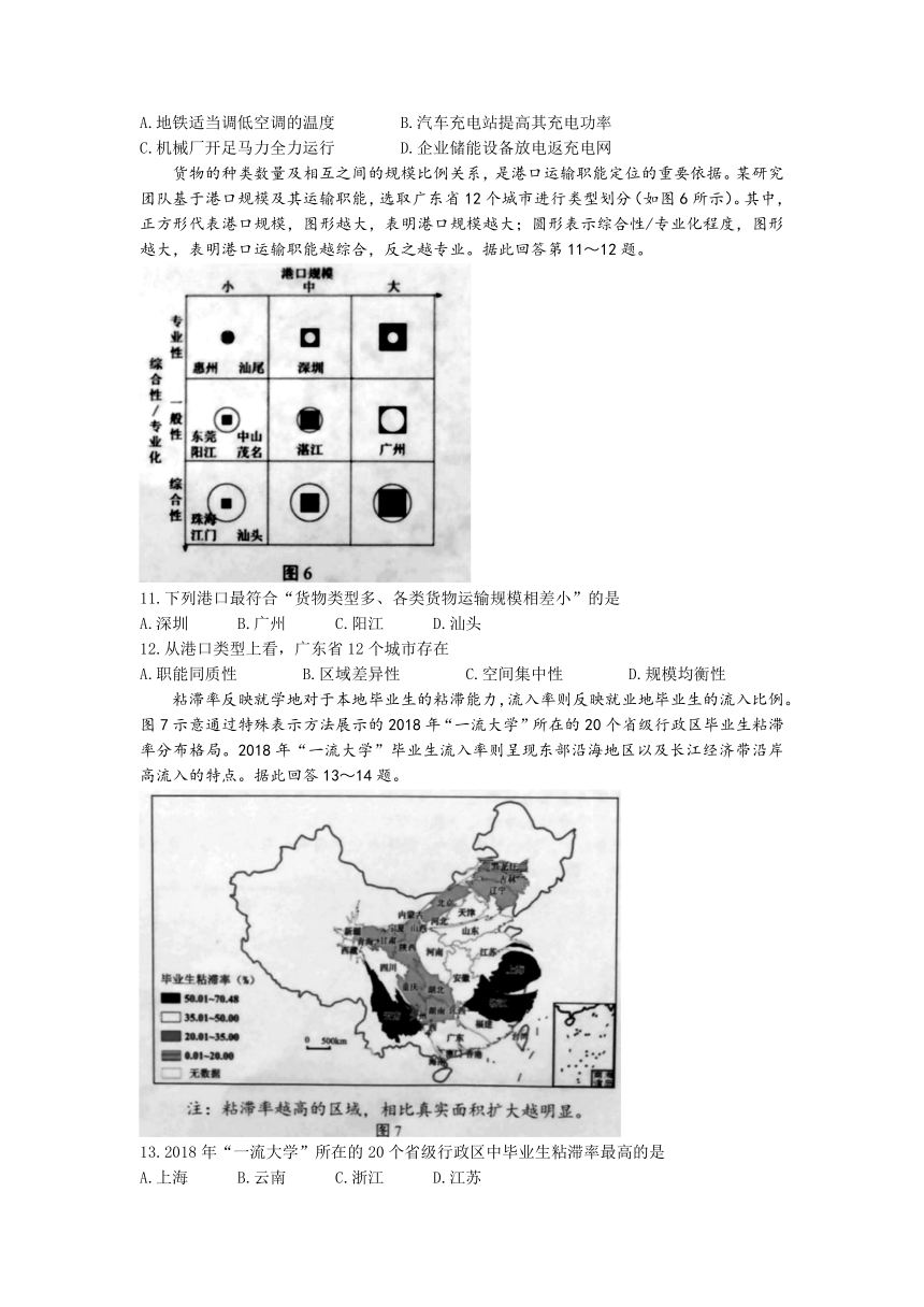 广东省汕头市2023届高三下学期第一次模拟地理试题（含答案）