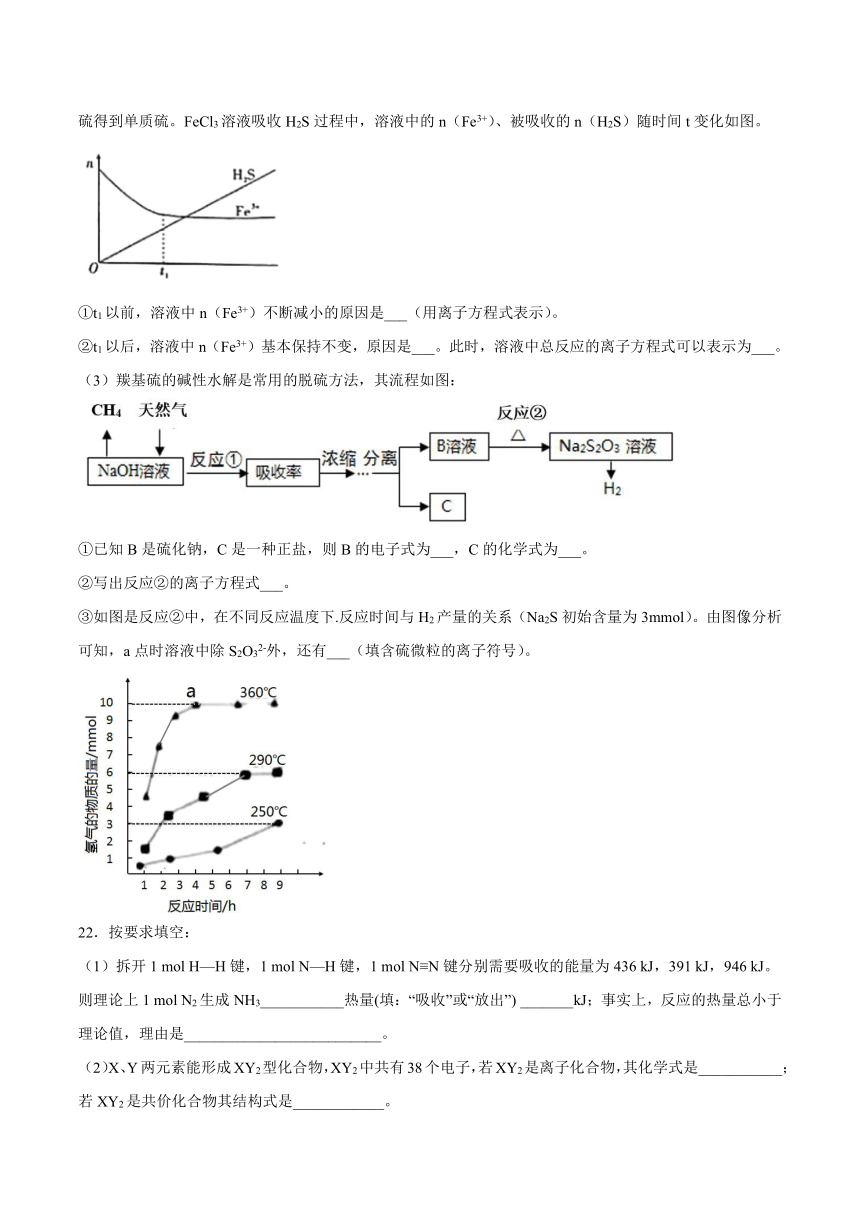 2.1化学键与物质构成 提升训练  2021-2022学年高一下学期化学鲁科版（2019）必修第二册（含答案解析）