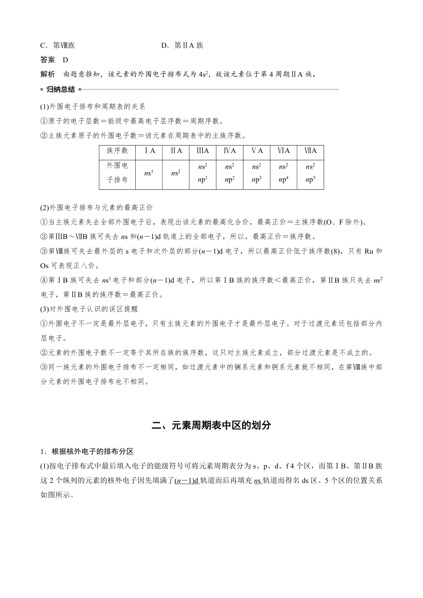 高中化学苏教版（2021） 选择性必修2 专题2 第二单元 第1课时　原子核外电子排布的周期性