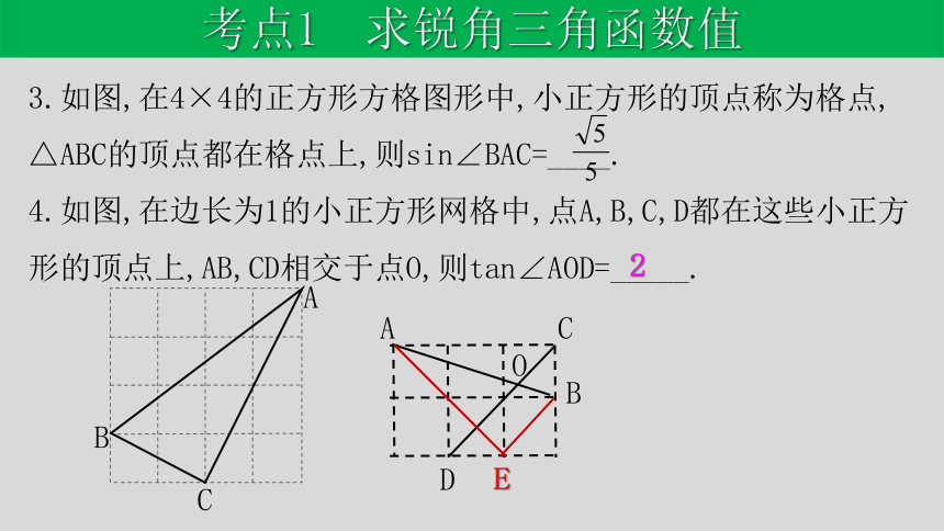 【中考一轮复习】4.7   锐角三角函数  课件（共20张PPT）
