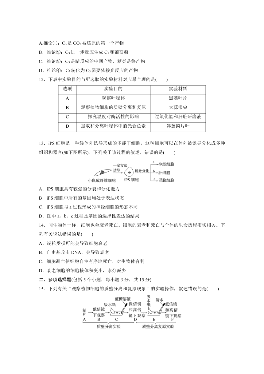 2022-2023学年苏教版2019高中生物必修1 模块检测试卷(一)（word含解析）