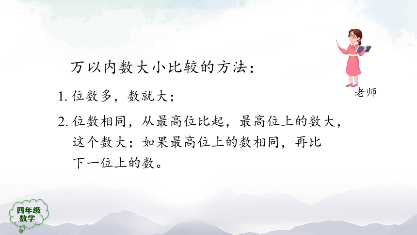 人教版四年级上数学教学课件-亿以内数的大小比较（63张ppt）