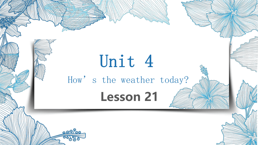 Unit 4  How's the weather today? Lesson 21 课件(共16张PPT)