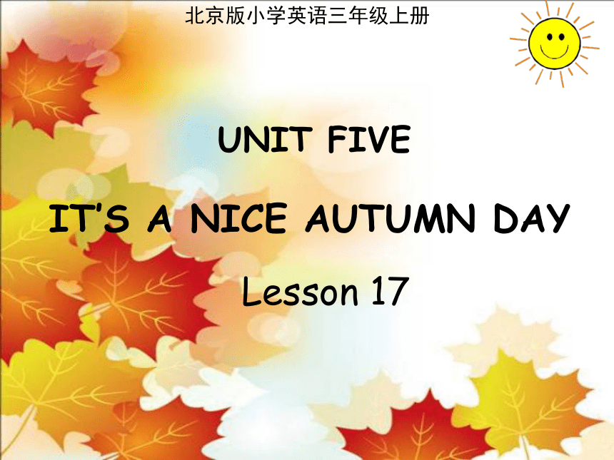 Unit5 It's a nice autumn day Lesson17 课件(共35张PPT)