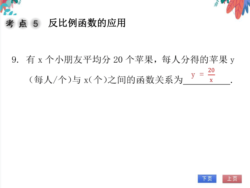 【北师大版】数学九（上）第6章 反比例函数 期末复习学案（课件版）