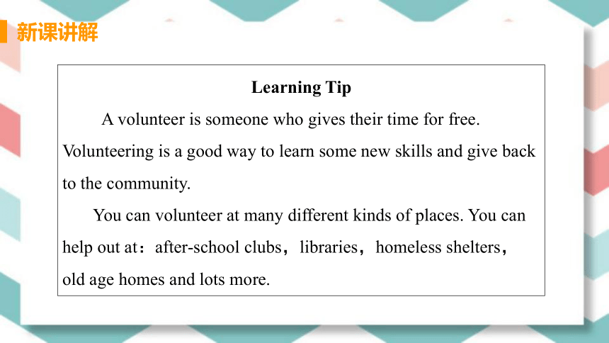 冀教版七年级下册Lesson 44 Volunteering in Summer课件(共20张PPT)