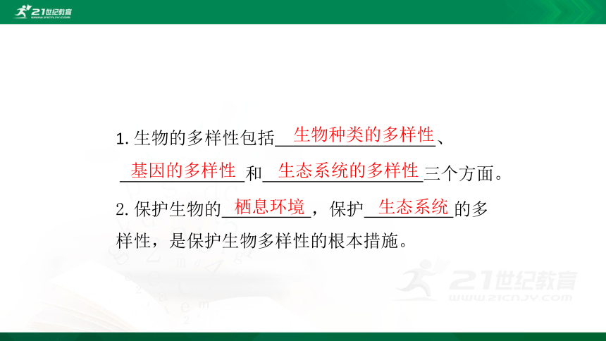 6.3保护生物的多样性 课件(共30张PPT)