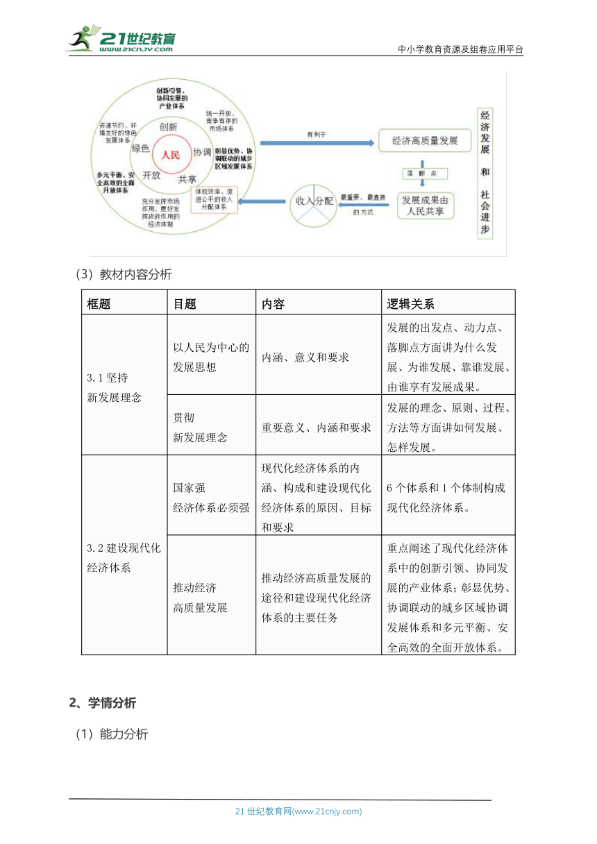 第三课 我国的经济发展 教学设计-2022-2023学年高中政治统编版必修二经济与社会