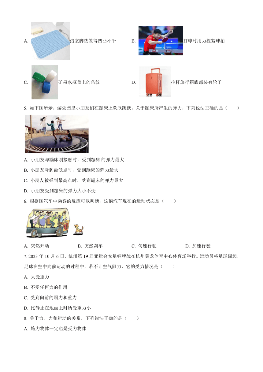 云南省昭通市巧家县巧家县大寨中学2023-2024学年八年级下学期4月月考物理试题（解析版）