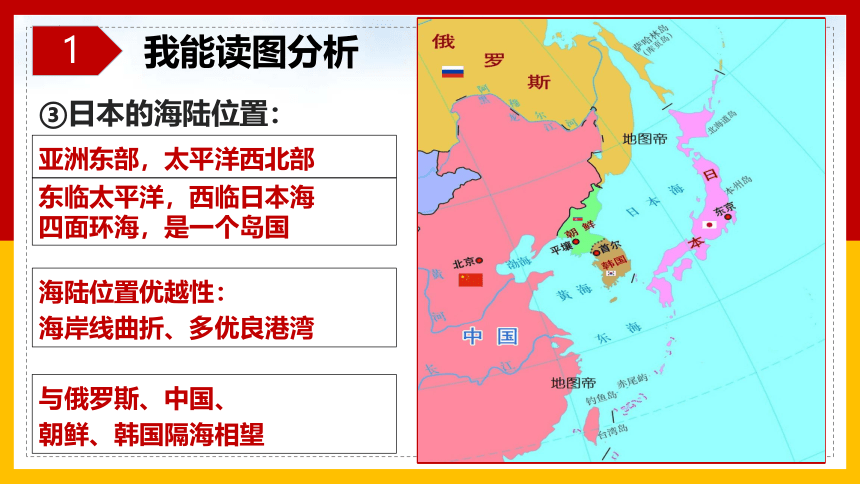 7.1《日本》第一课时 课件2022-2023学年中图版地理八年级下册(共20张PPT)