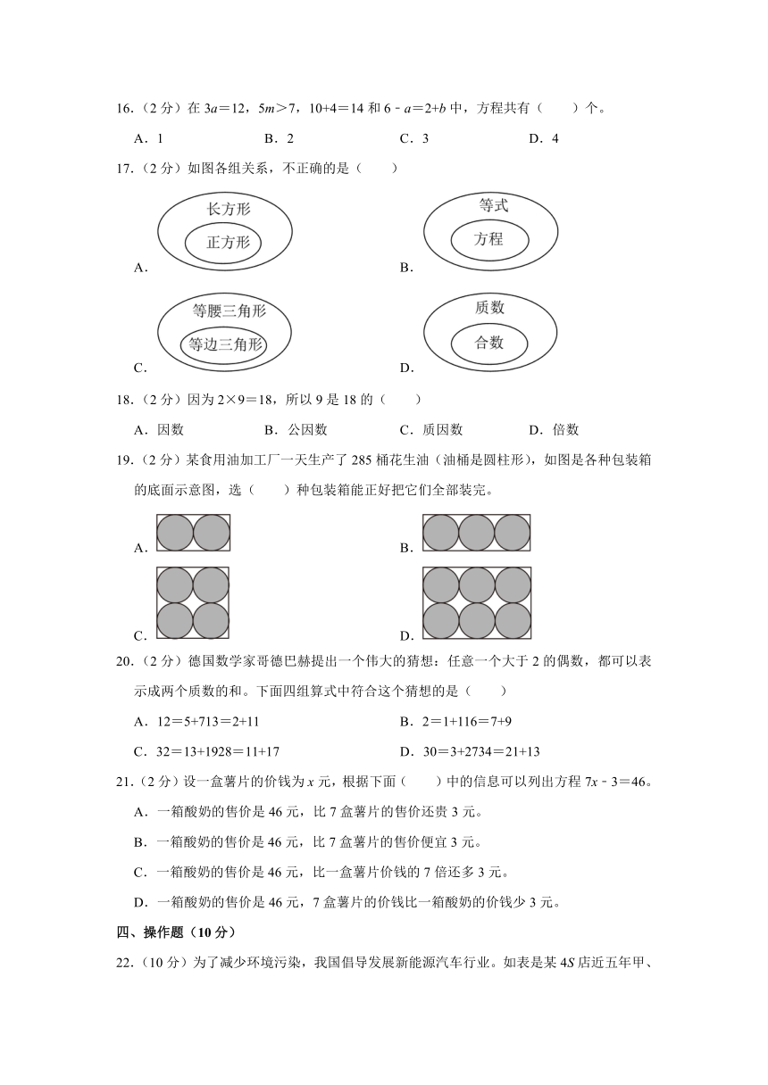 江苏省徐州市丰县2023-2024学年五年级下学期期中数学试卷（带答案）