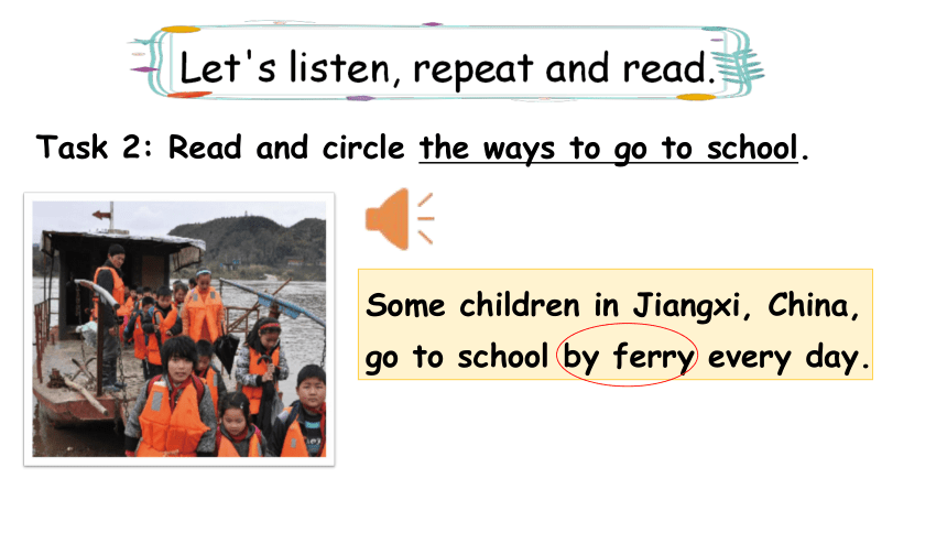 Unit 2 Ways to go to school PBRead and write & C Story time课件（内嵌素材）（45张PPT)