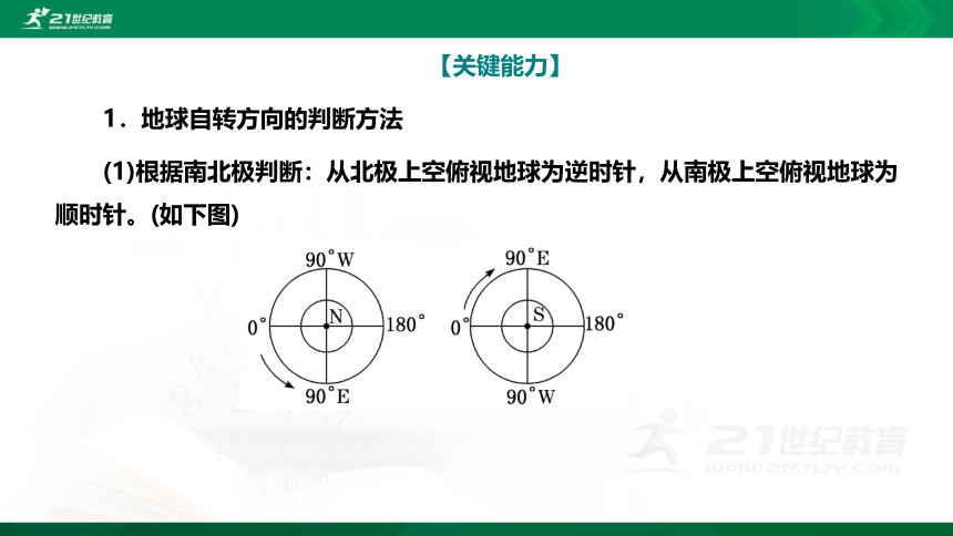 1.1.1 第一节 第1课时 自转特征、昼夜交替和偏转规律 鲁教版选择性必修1第1单元