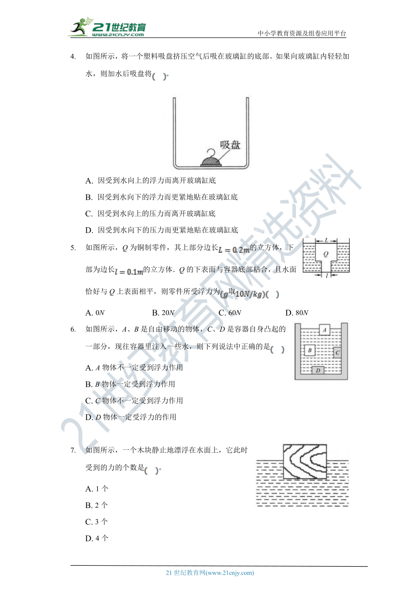 10.1浮力同步练习-人教版八年级物理下册（有解析）