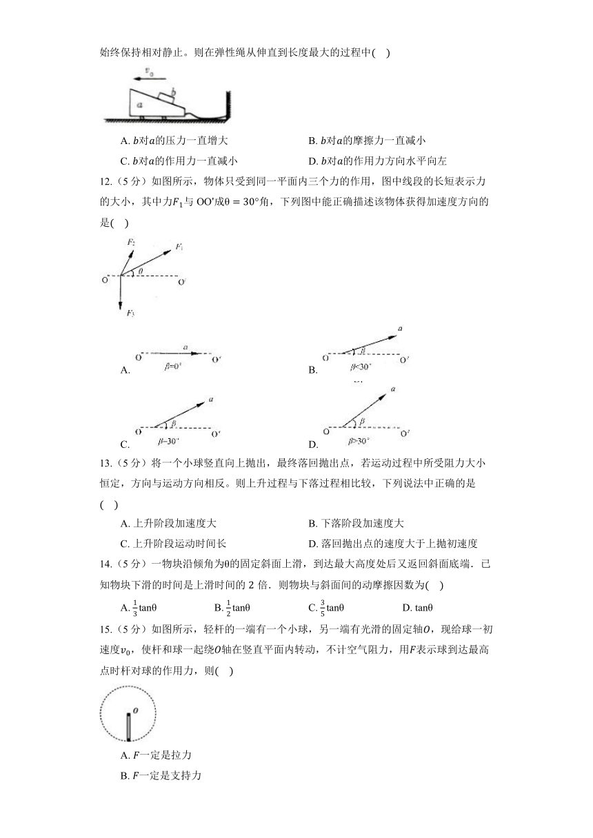 鲁科版（2019）必修第一册《5.3 牛顿第二运动定律》同步练习（含答案）