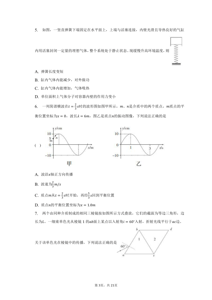 2022~2023学年山东省普通高等学校招生全国统一考试模拟物理试卷（含解析）