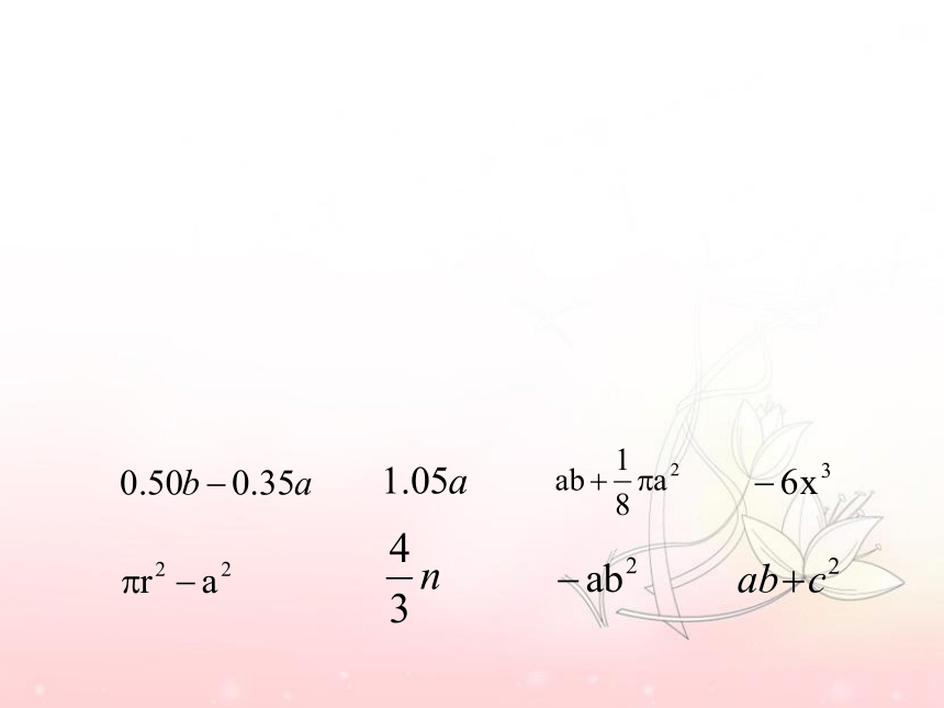 青岛版七年级上册数学 6.1单项式与多项式课件（18张）