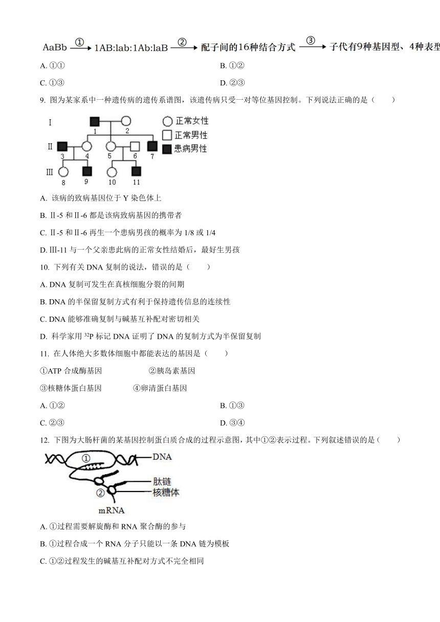 山西省2020-2021学年高一下学期5月联合考试生物试题     含答案